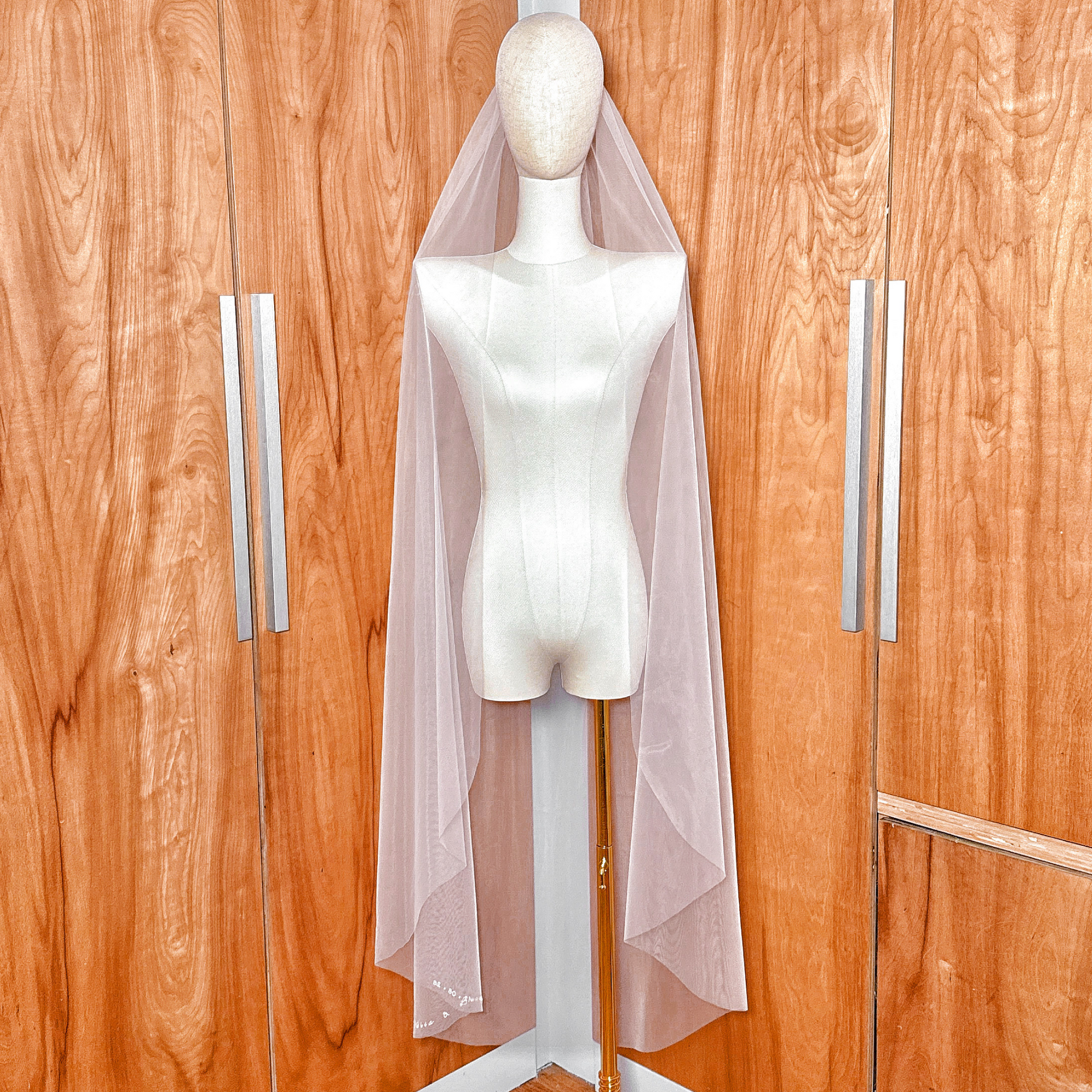 Custom Veil with Names and Wedding Date | Embroidered Veil