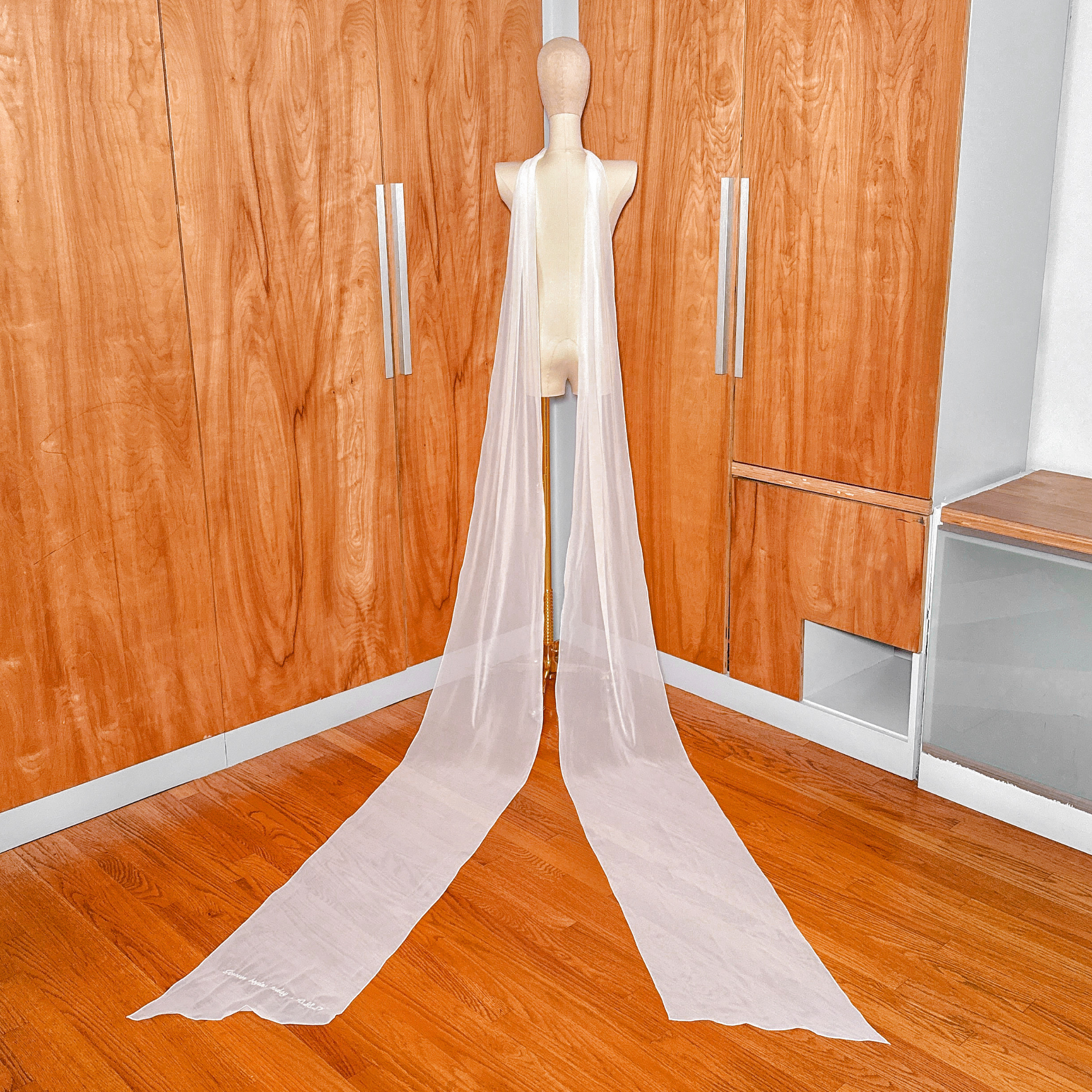 FLAME | Chiffon Neck Scarf Personalized | Forever begins today | With Wedding Date
