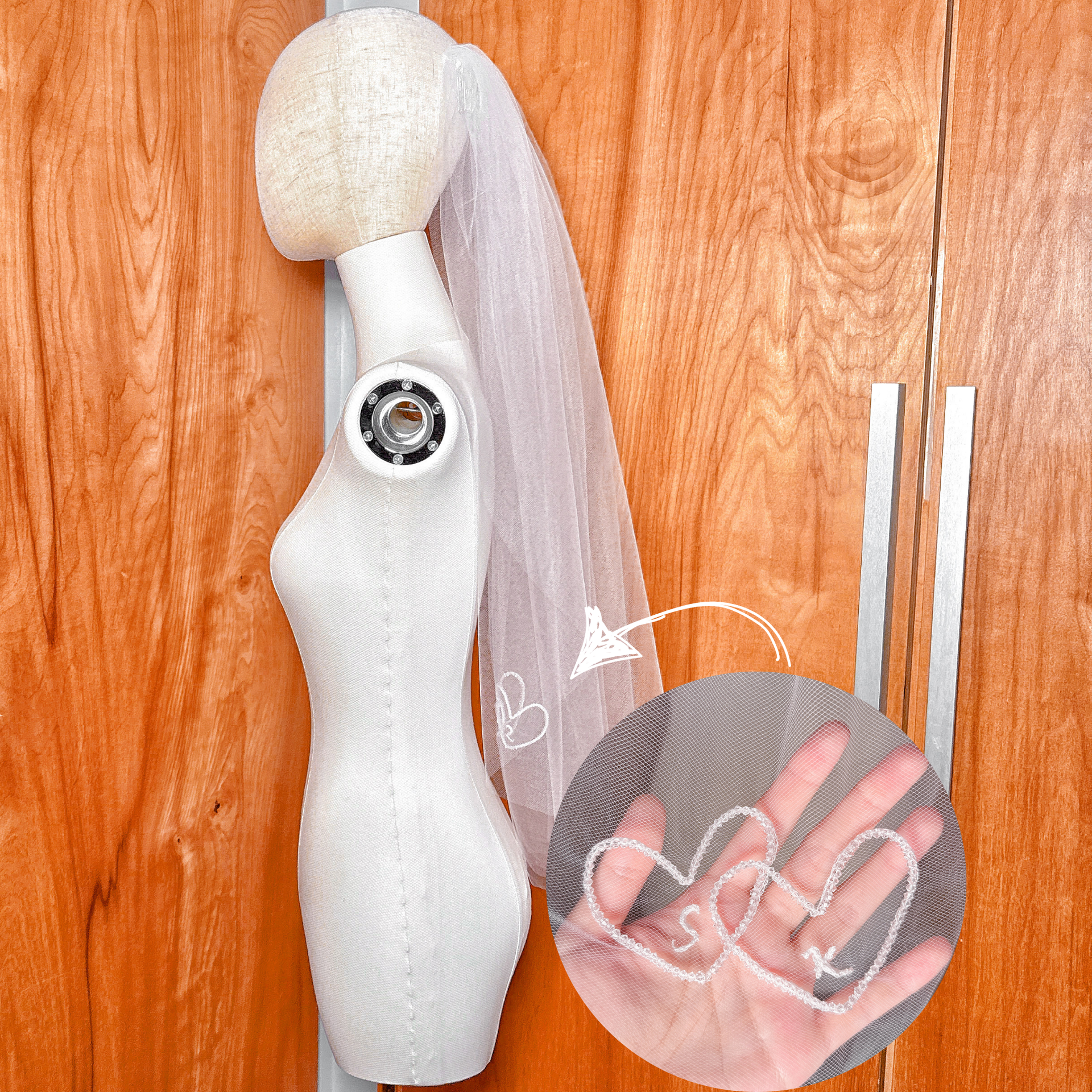 WINTON | Custom Veil with Initials