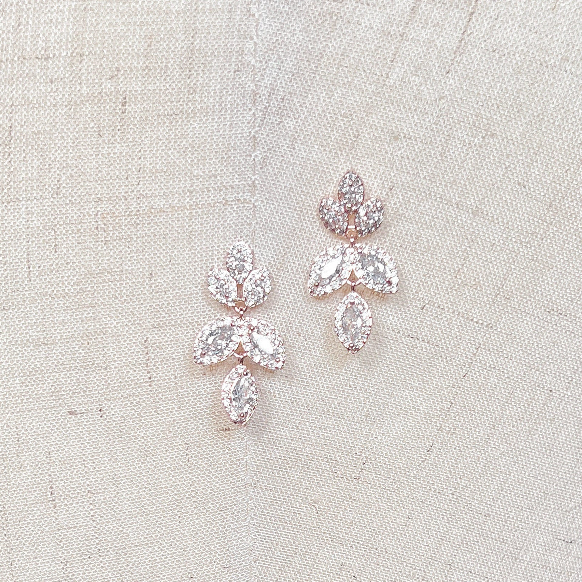 Delicate Rose Gold Drop Earrings