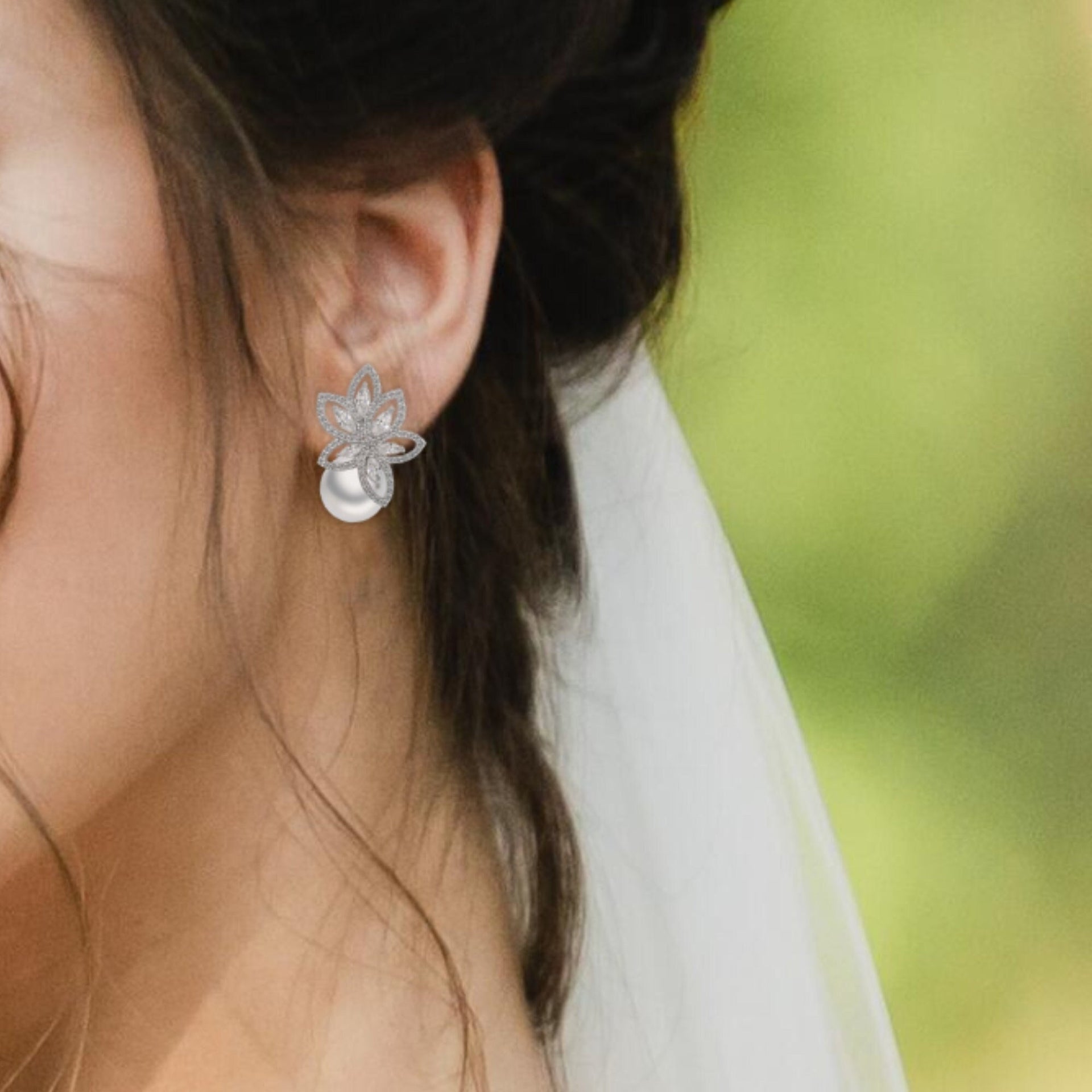 Large Pearl Drop Earrings