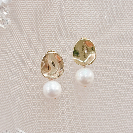 Gold and Pearl Earrings