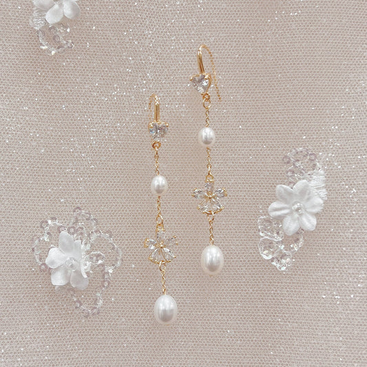Long Pearl Earrings