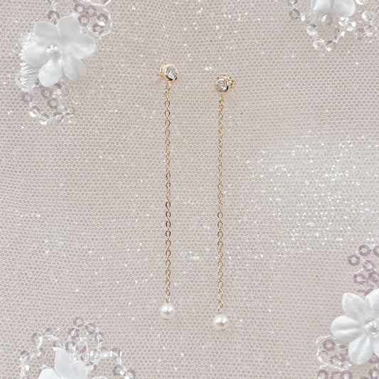 Long Pearl Earrings