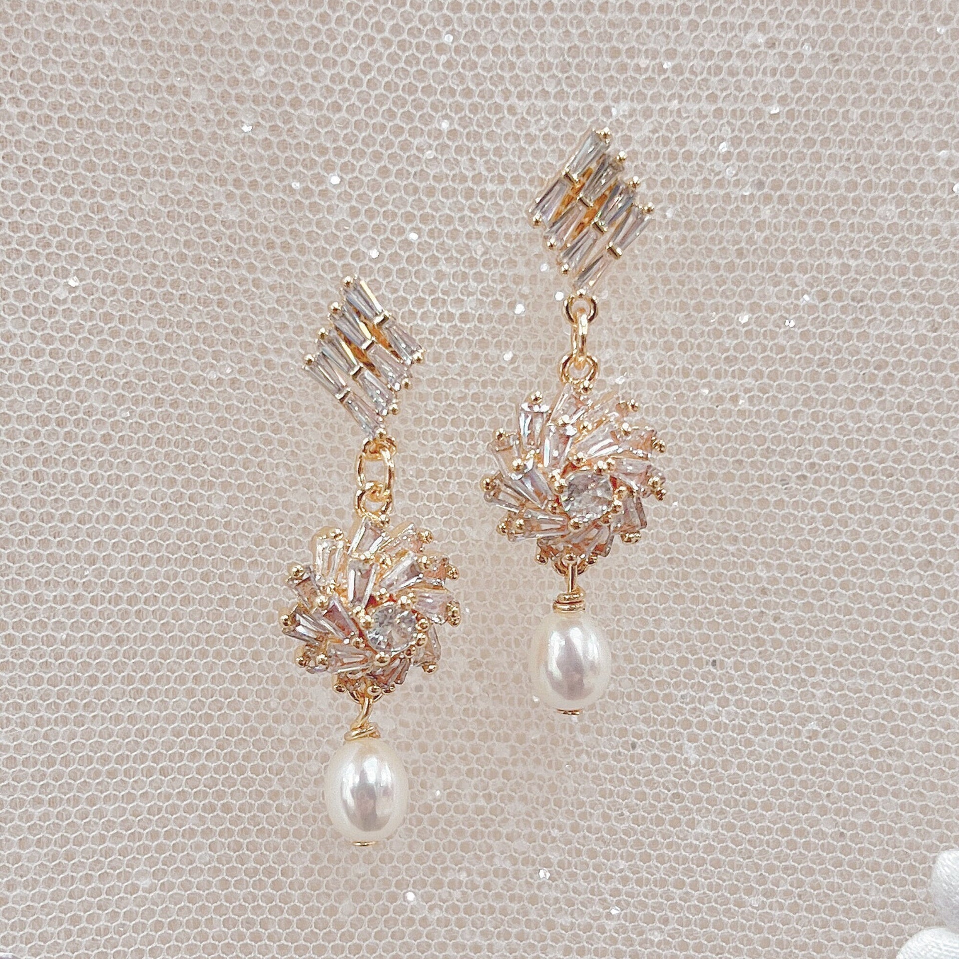 Art Deco Pearl Earrings