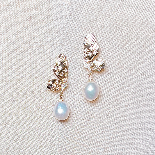 Pearl Drop Earrings - ADELINE