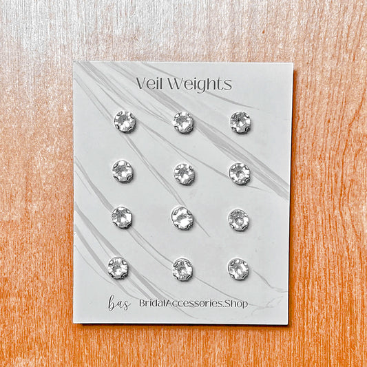 Magnetic Crystal Veil Weights, Set of 12 or 24