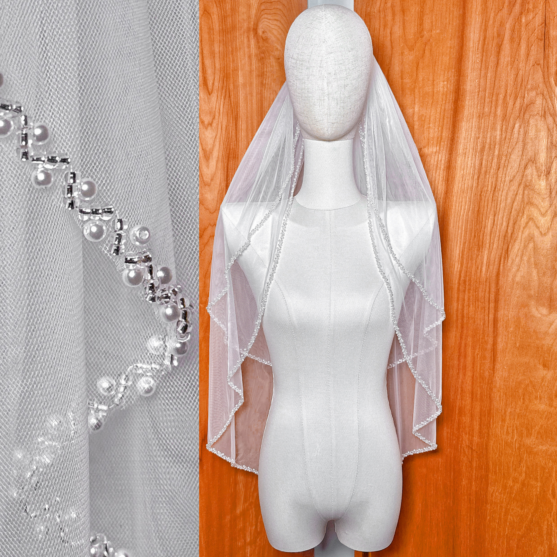 JAVEL | Short Beaded Veil