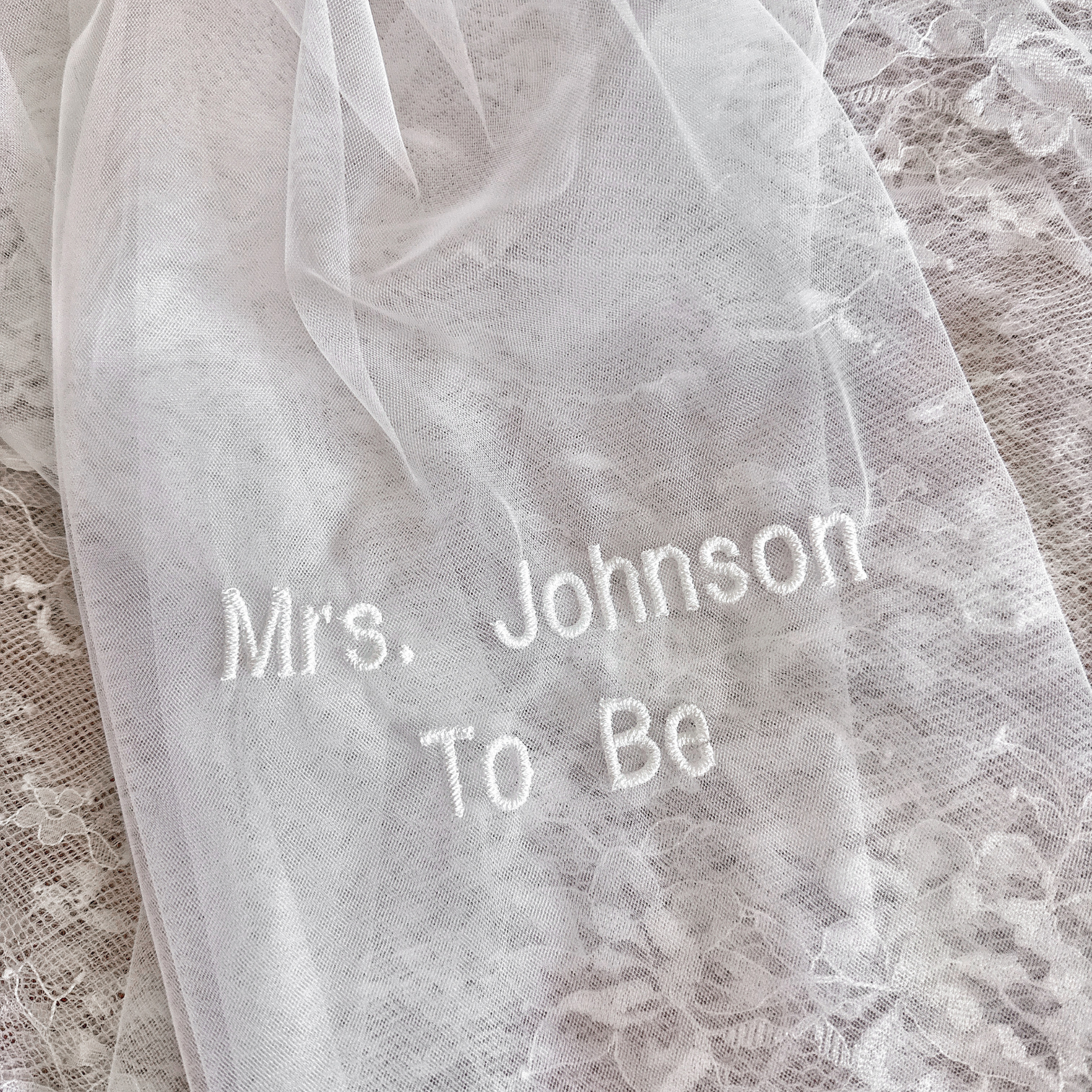 MARGO | Personalised Embroidered Veil