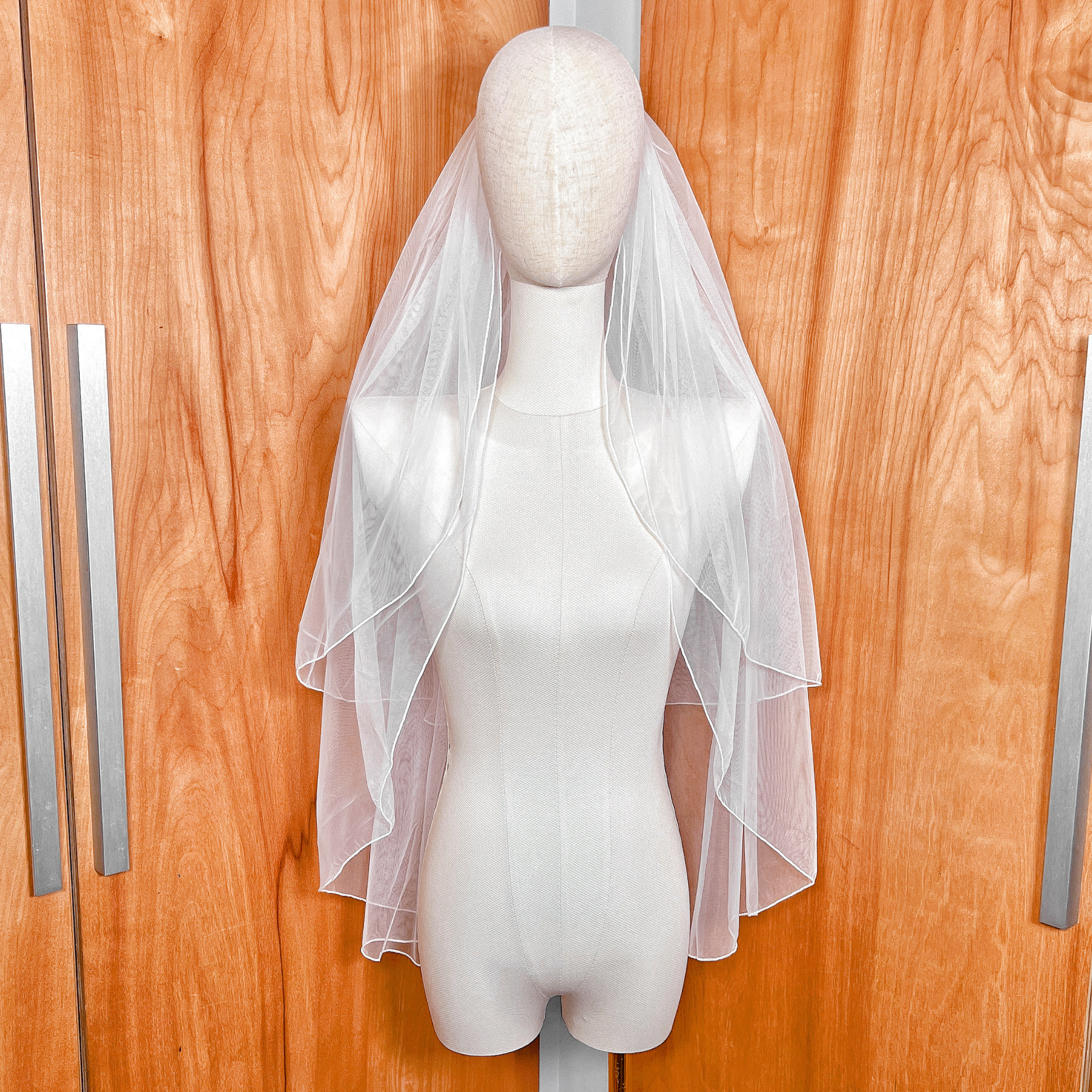 PATRICIA | Two Tier Veil with Pencil Edge