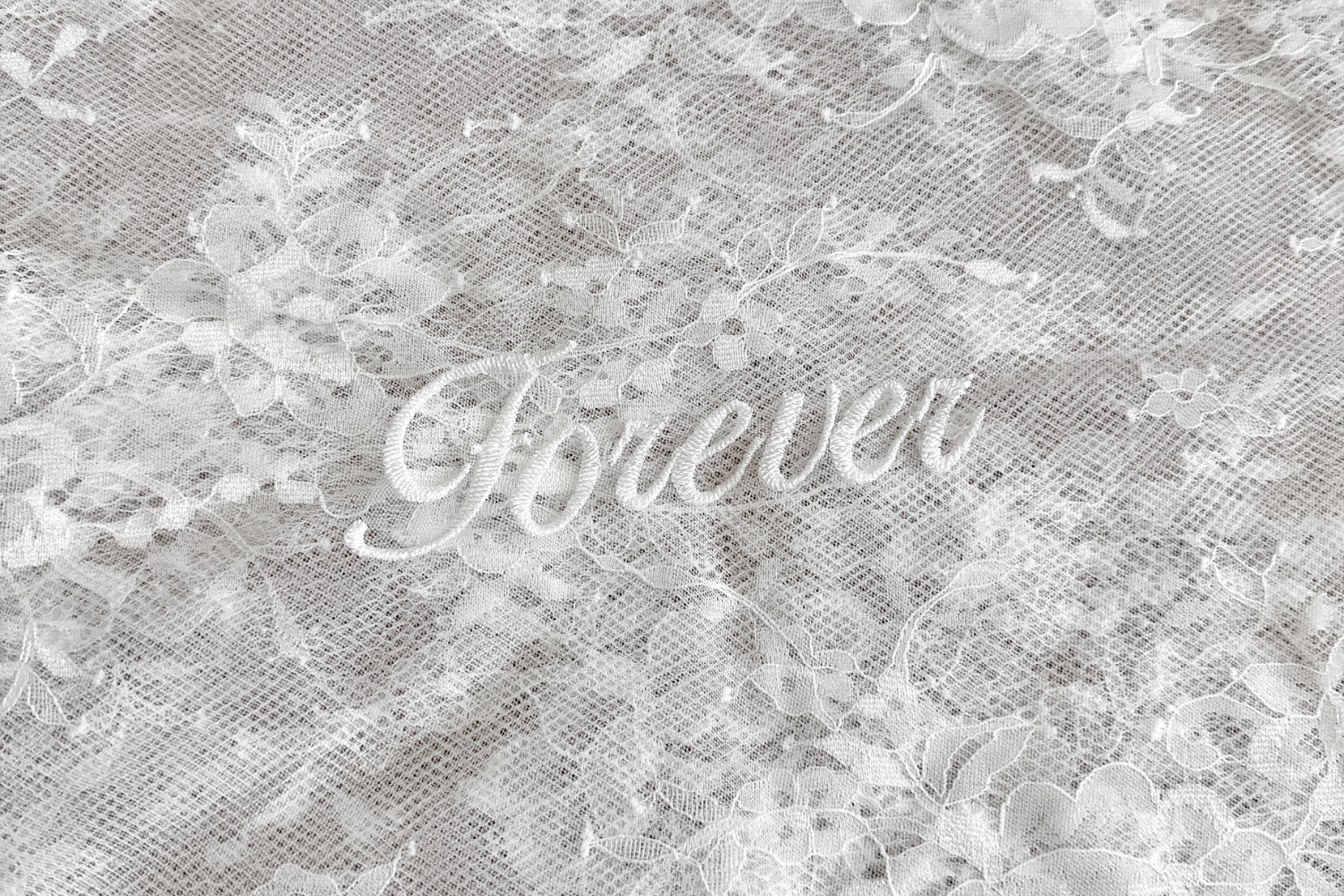 PERSONALIZED VEIL EMBROIDERY ADD-ON | Forever, begins, today