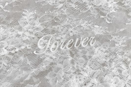 PERSONALIZED VEIL EMBROIDERY ADD-ON | Forever, begins, today