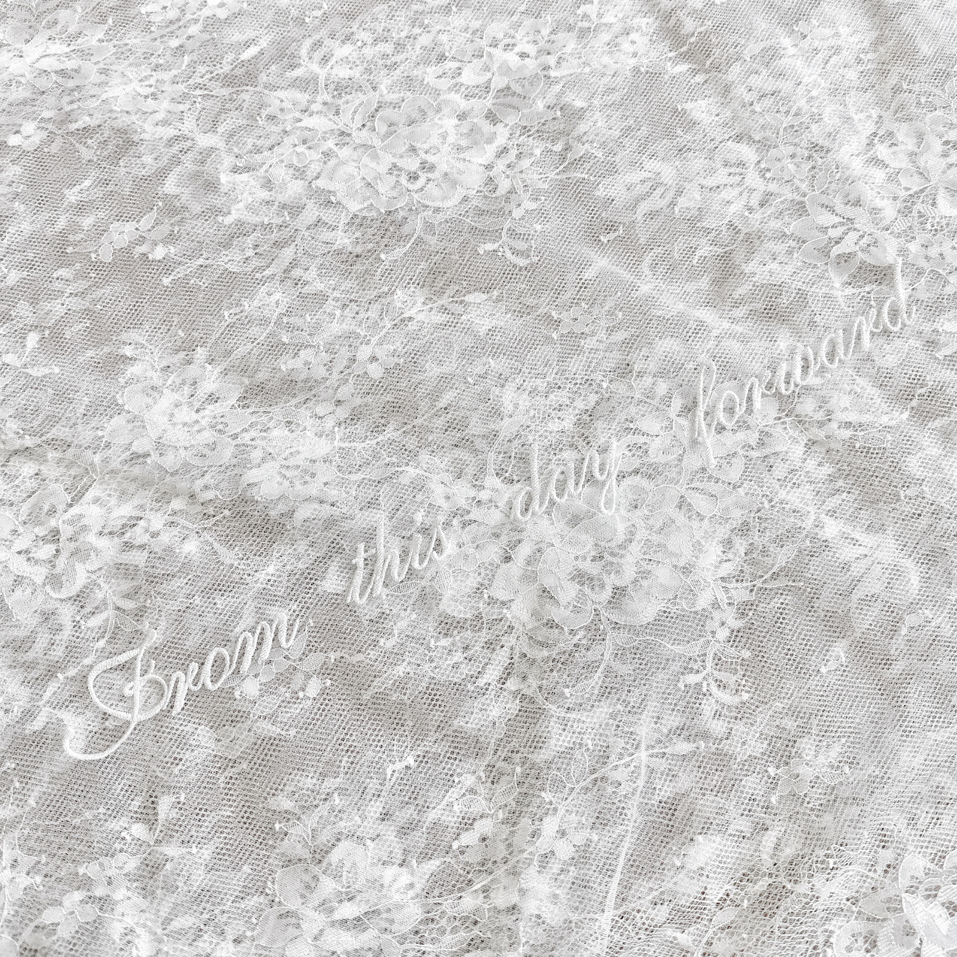 PERSONALIZED VEIL EMBROIDERY ADD-ON | From this day forward | With Wedding Date
