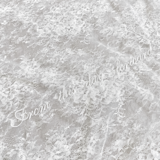 PERSONALIZED VEIL EMBROIDERY ADD-ON | From this day forward | With Wedding Date