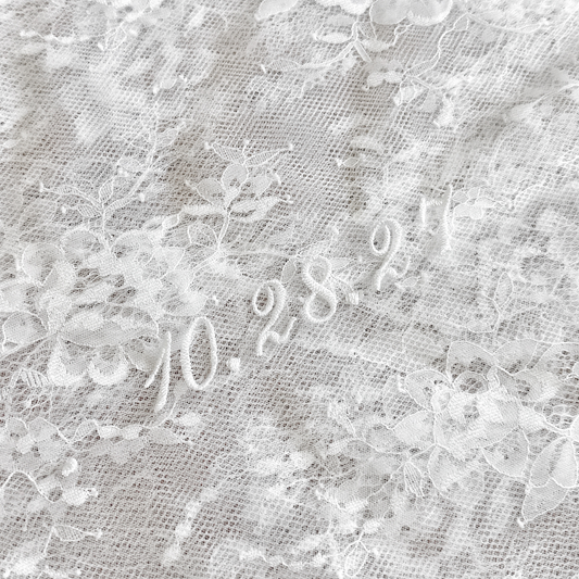 PERSONALIZED VEIL EMBROIDERY ADD-ON | From this day forward | With Wedding Date