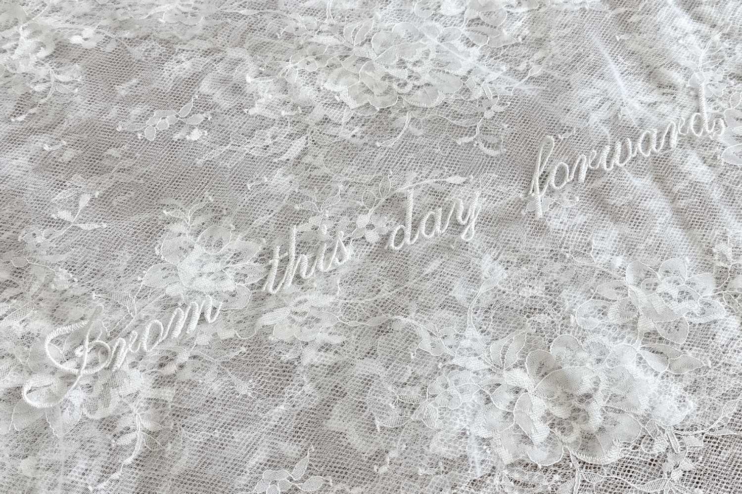 PERSONALIZED VEIL EMBROIDERY ADD-ON | From this day forward, all my days are yours