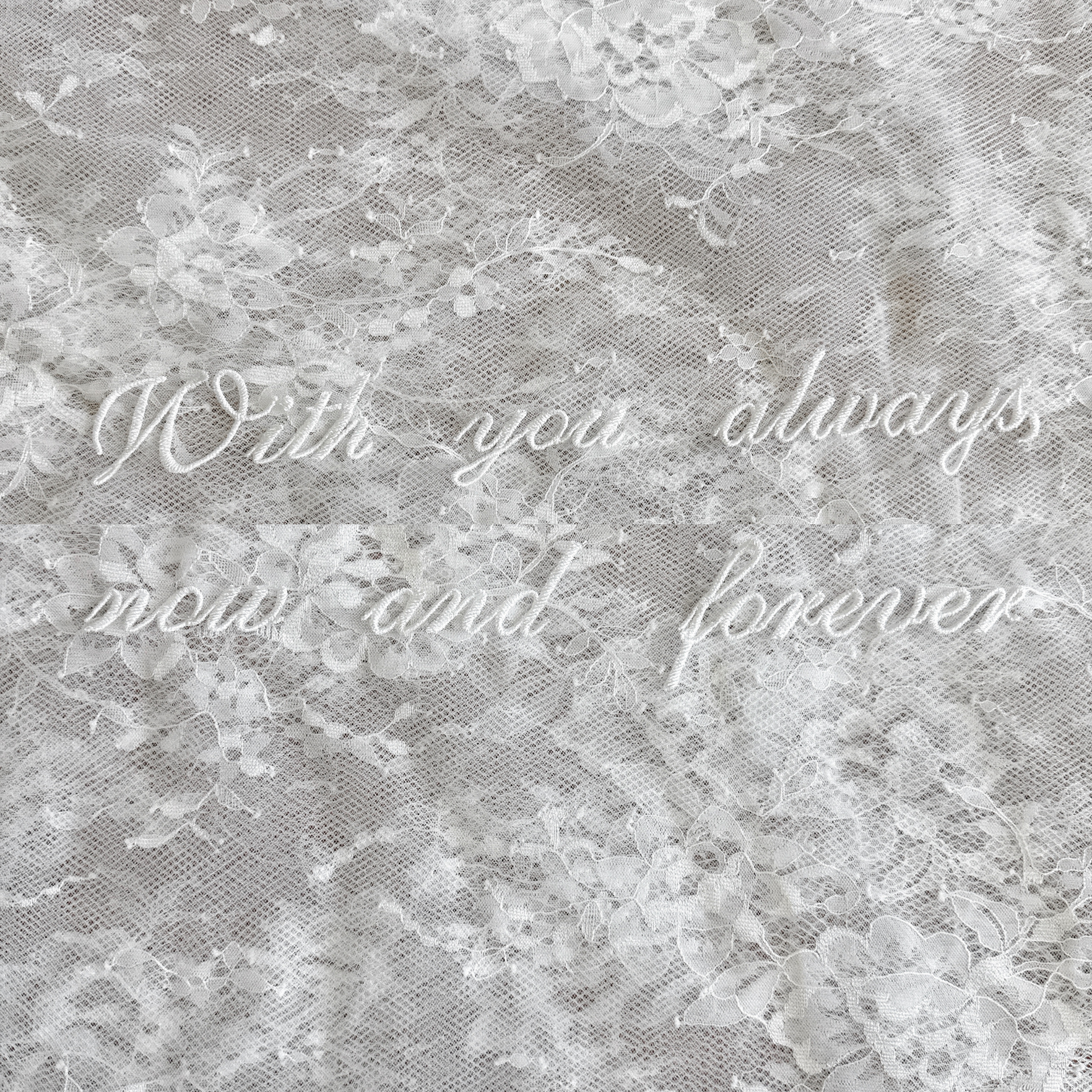 PERSONALIZED VEIL EMBROIDERY ADD-ON | With you always, now and forever