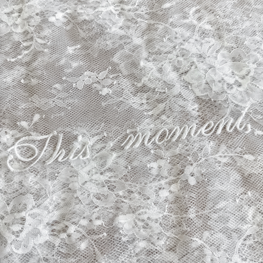 PERSONALIZED VEIL EMBROIDERY ADD-ON | This moment, this love, this promise