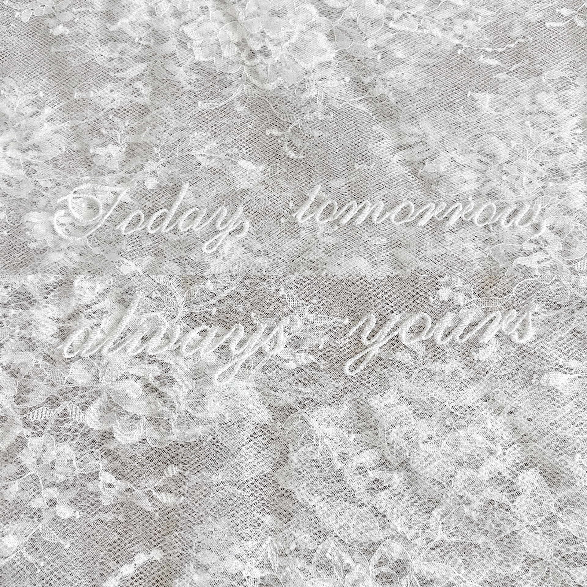 PERSONALISED VEIL EMBROIDERY ADD-ON | Today, tomorrow, always yours