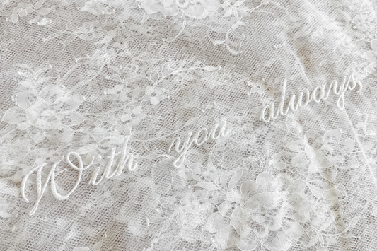 PERSONALIZED VEIL EMBROIDERY ADD-ON | With you always, now and forever