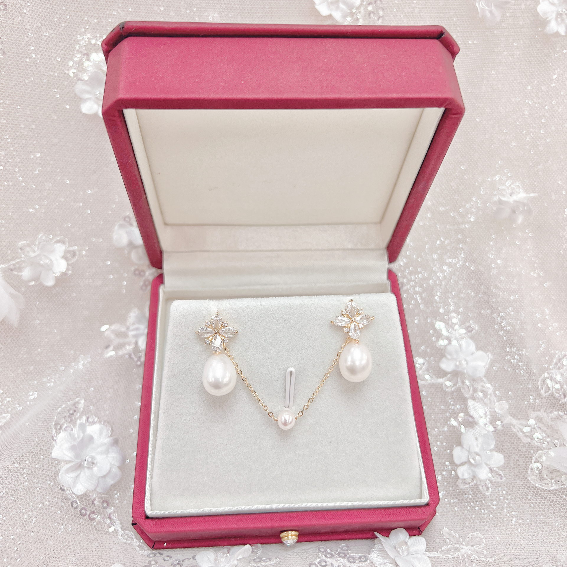 Real Pearl Flower Set