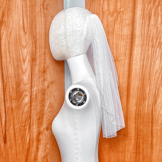 Cascade Shoulder Length Veil with Pencil Edge - SAKARI