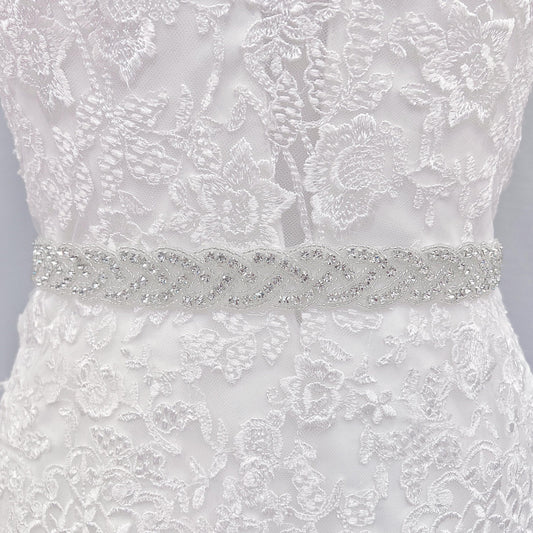 Silver Rhinestone Belt - TASMIN