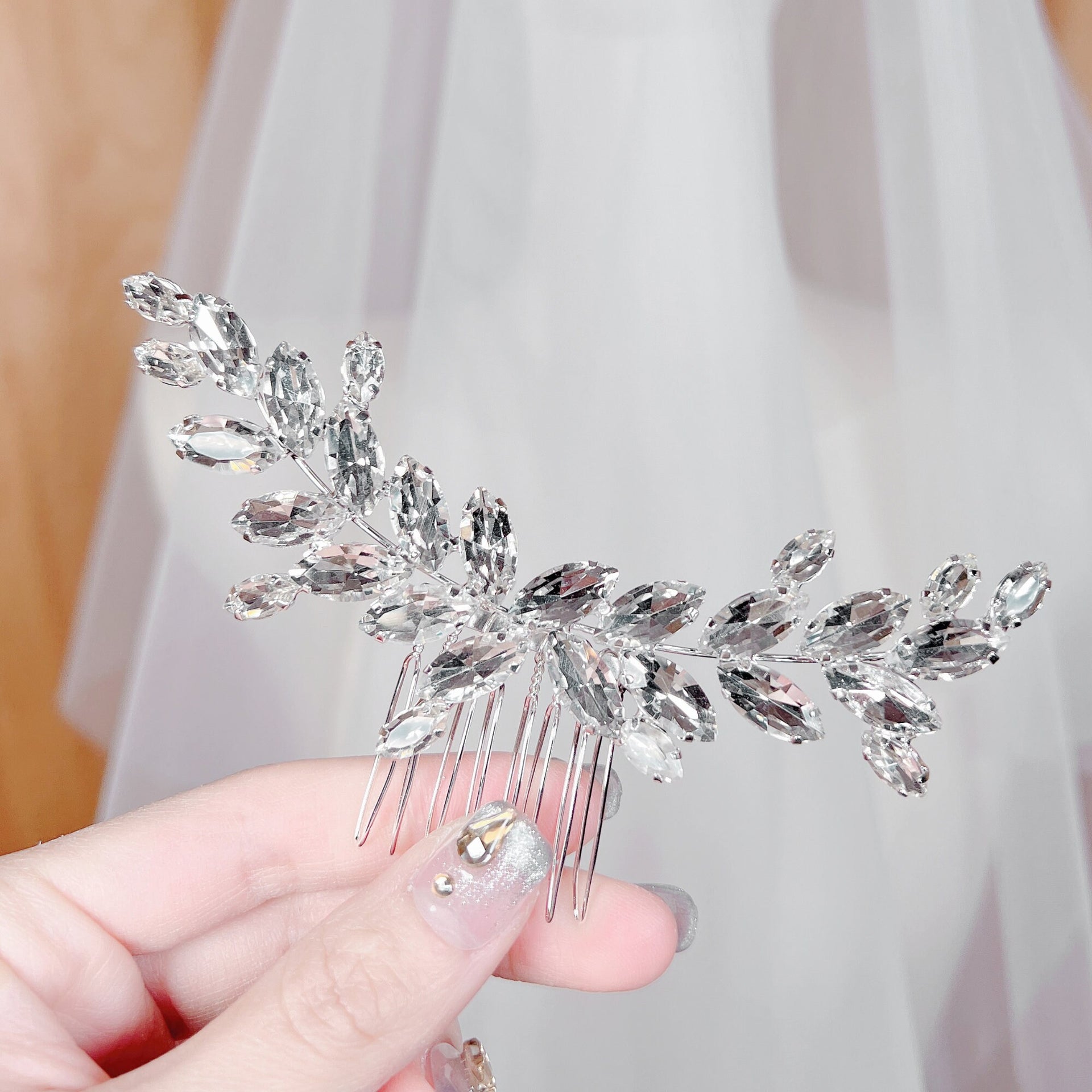 Silver Bridal Comb
