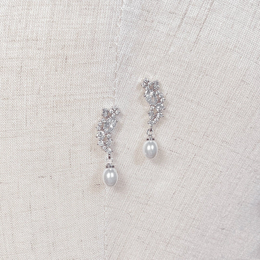 Pearl Bridal Earrings Drop