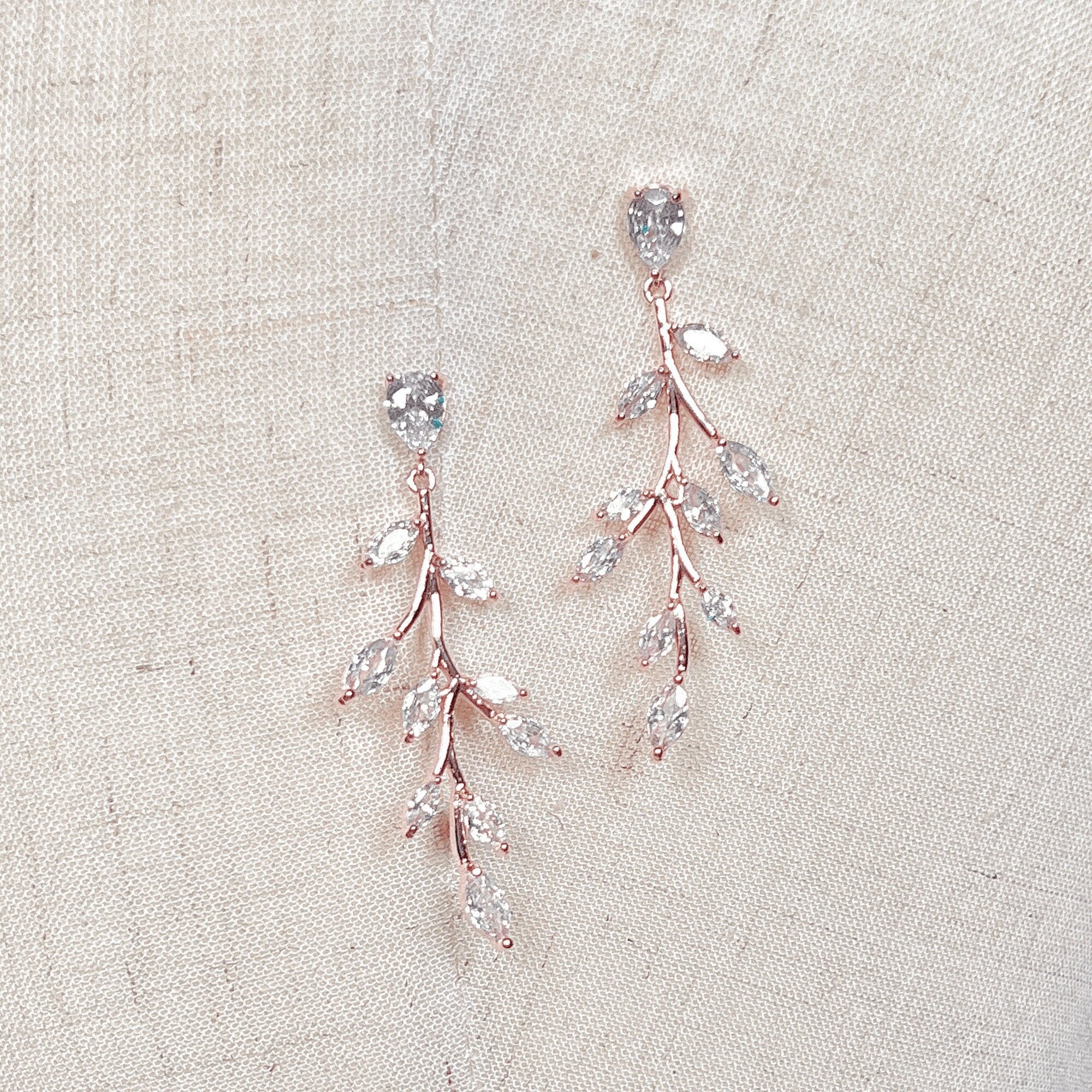 CZ Vine Earrings