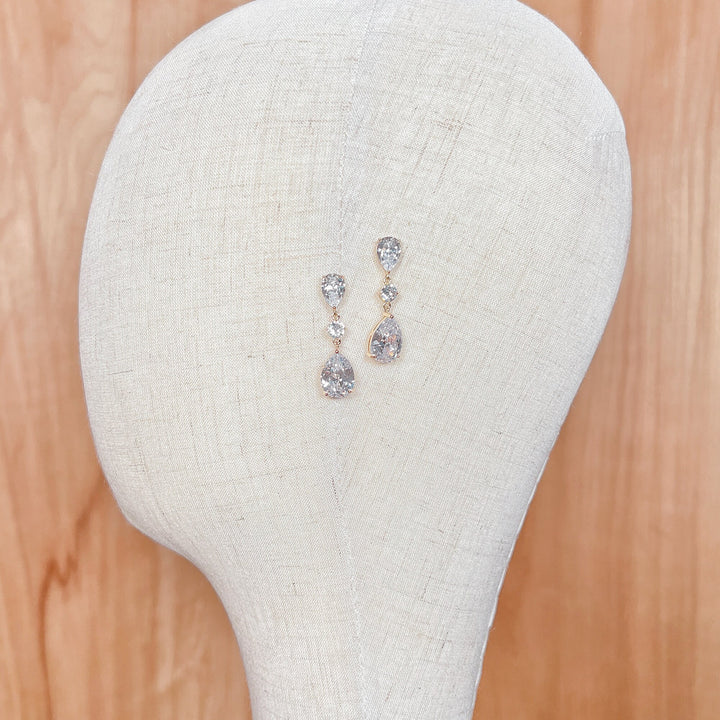 Teardrop CZ Earrings