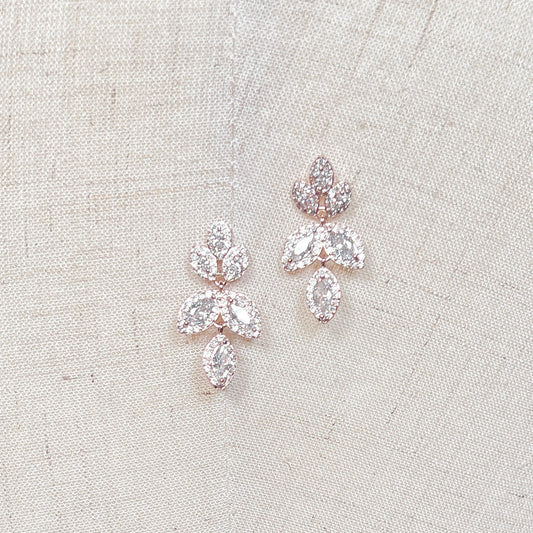 Delicate Rose Gold Drop Earrings