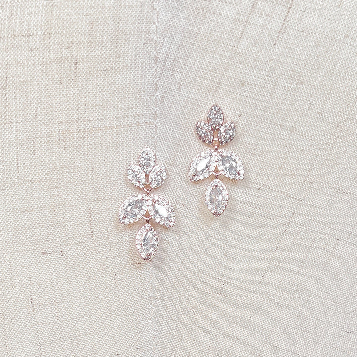 Delicate Rose Gold Drop Earrings