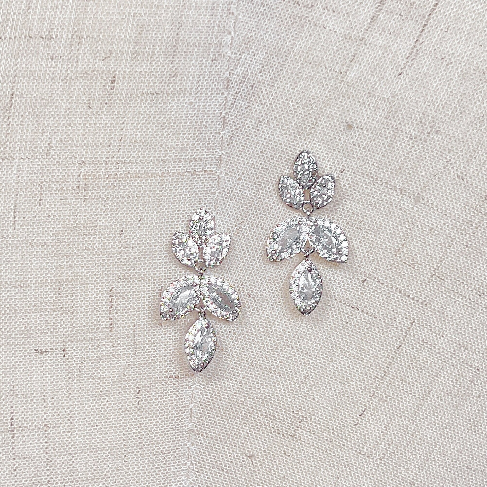 Silver Bridal Earrings