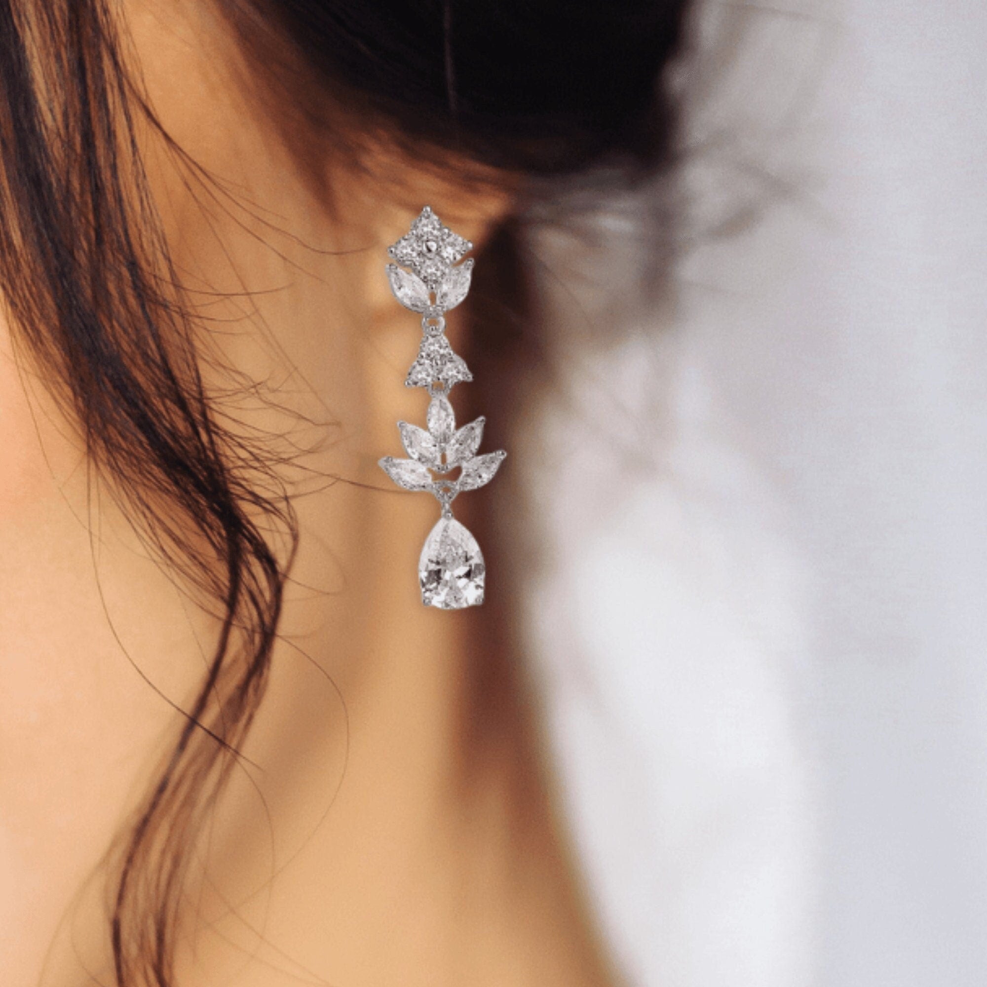 CZ Drop Earrings