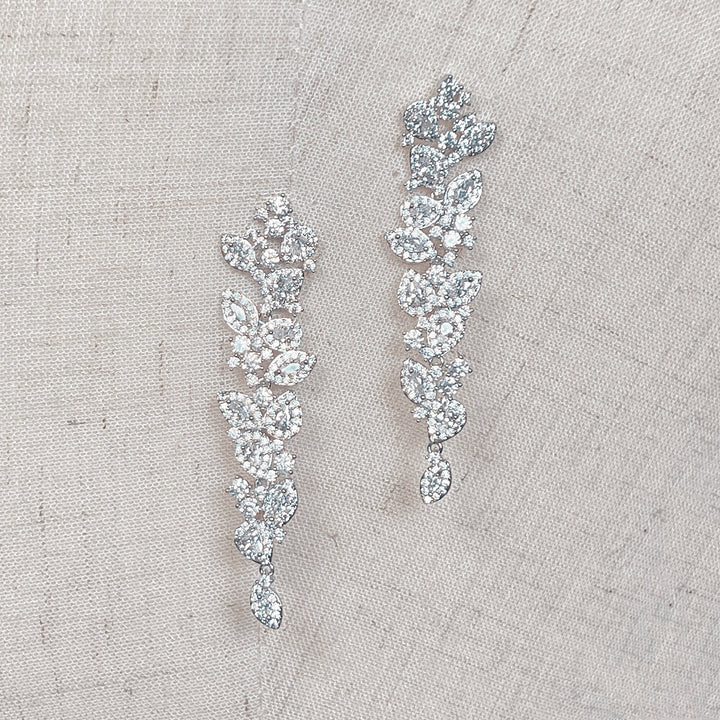 Long Dangle Bridal Earrings