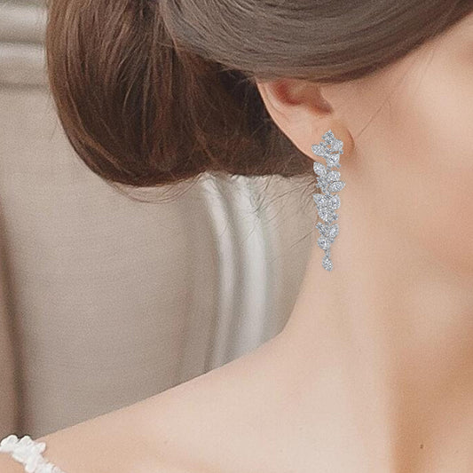 Long Dangle Bridal Earrings