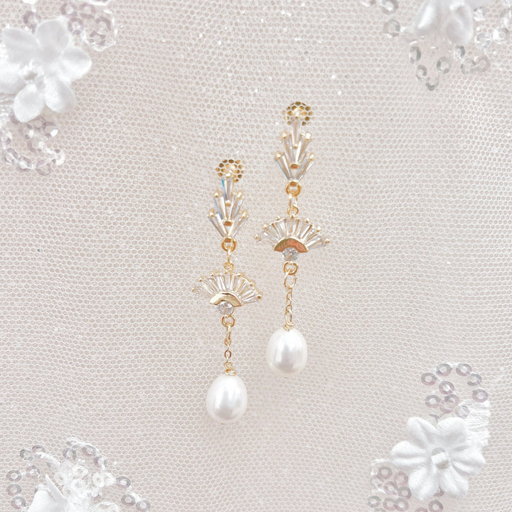 Art Deco Pearl Earrings