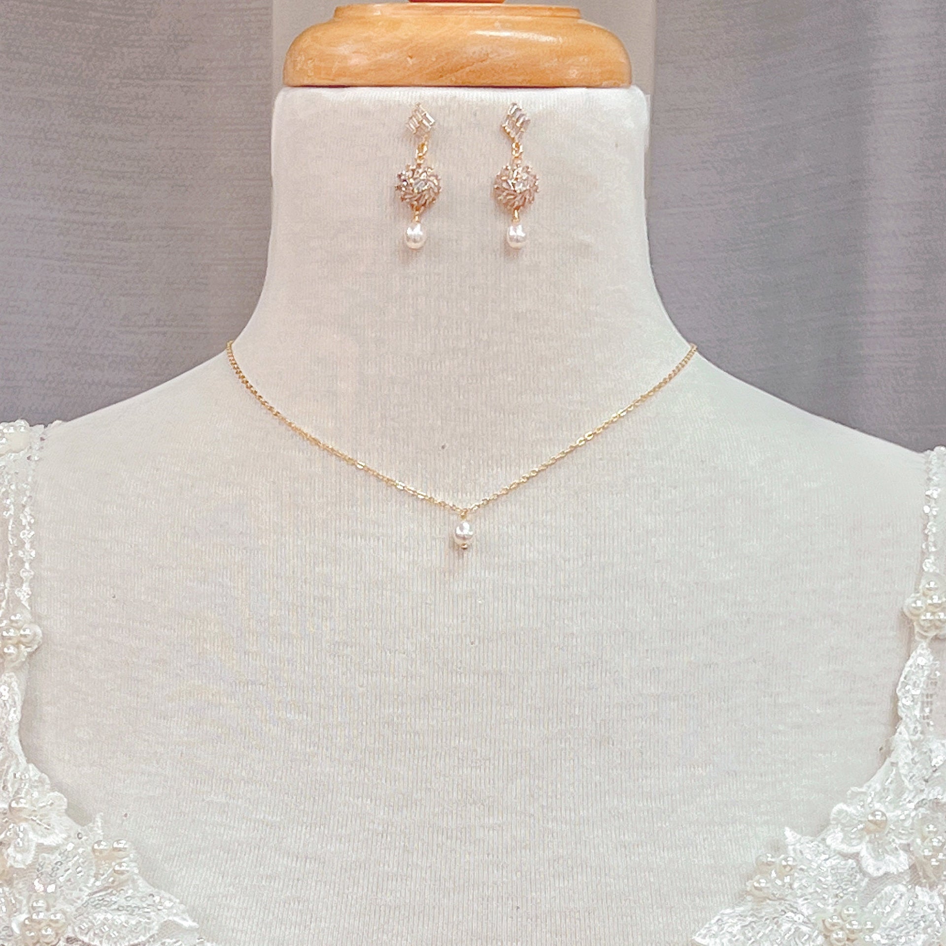 Real Pearl Drop Jewelry Set