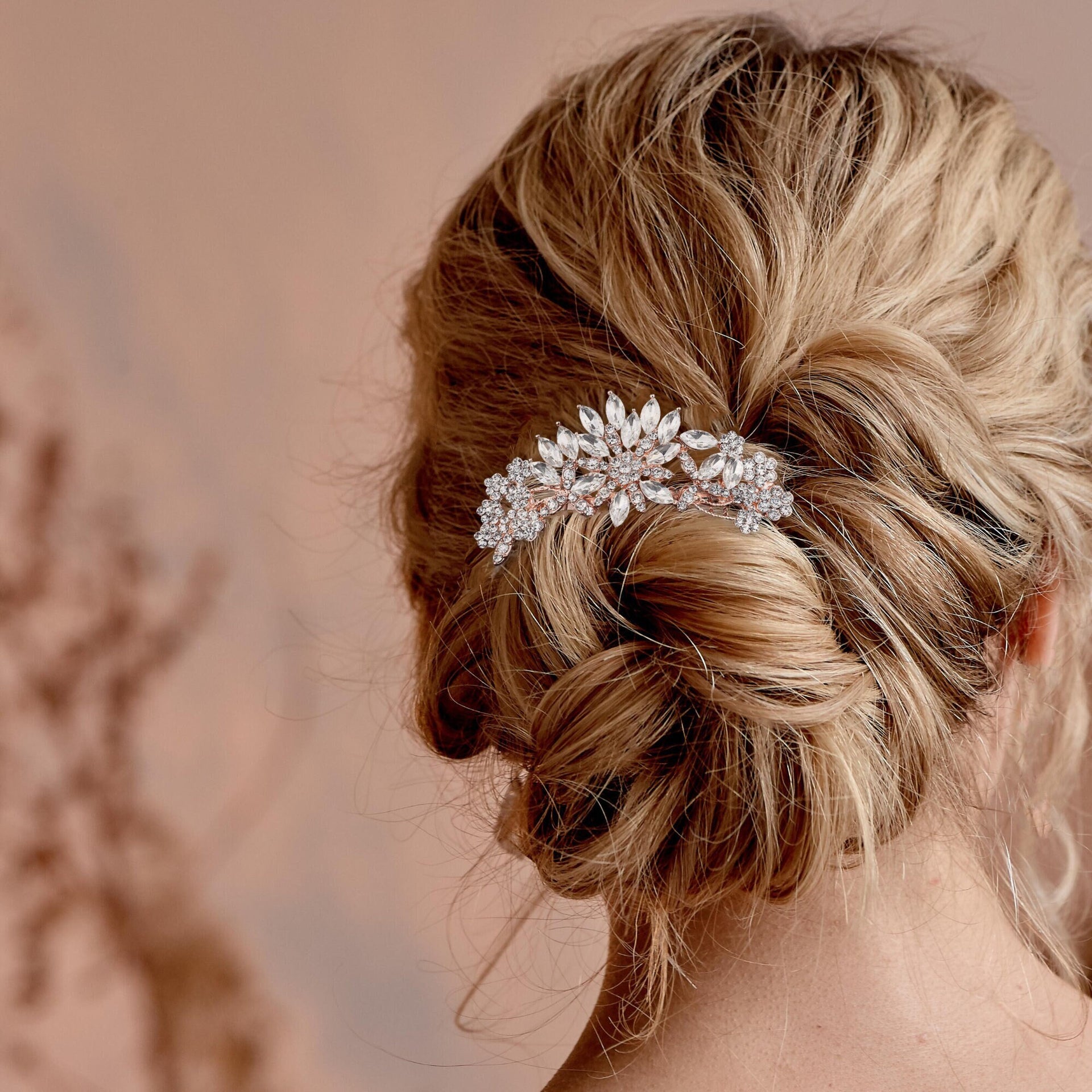 Rose Gold Bridal Comb