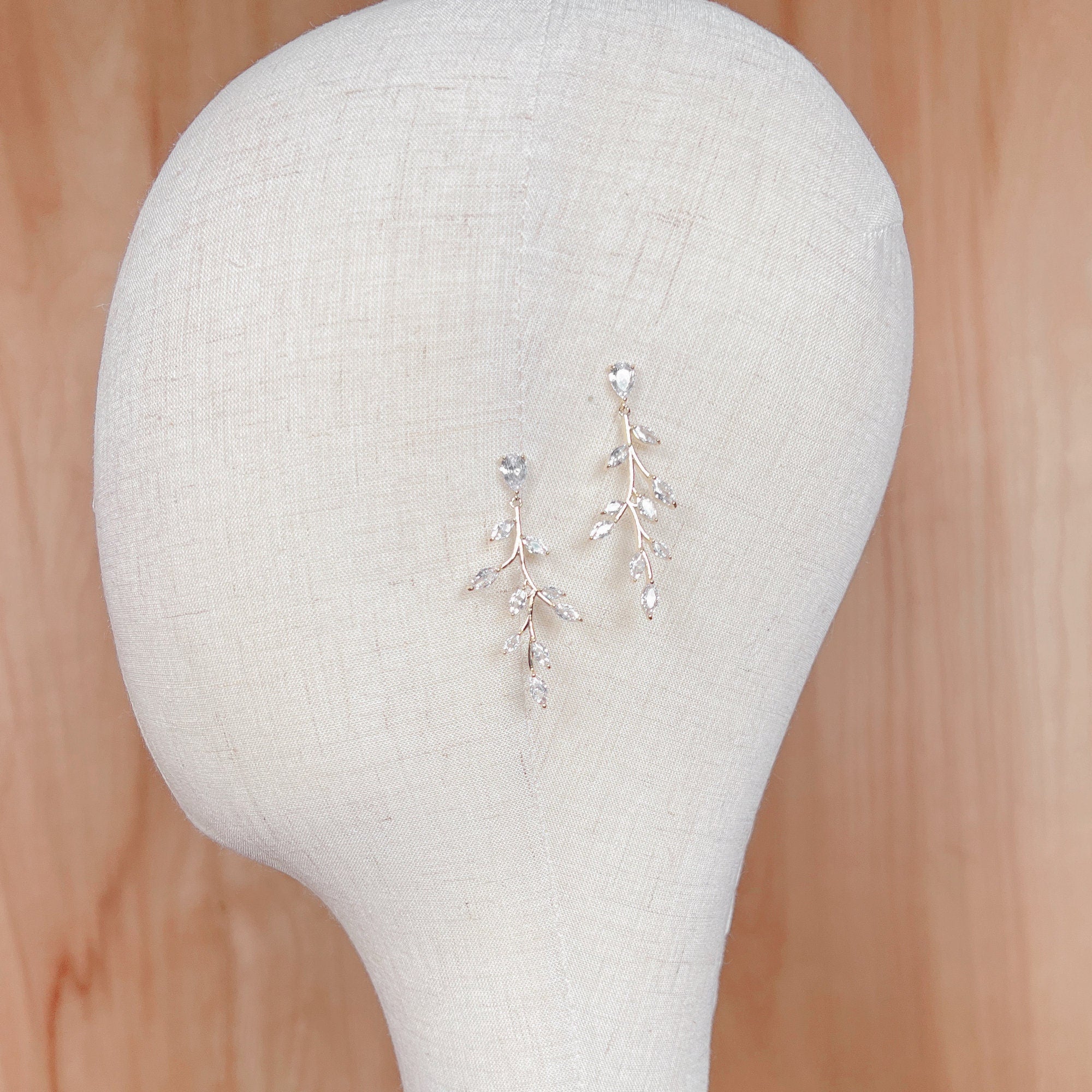 CZ Vine Earrings