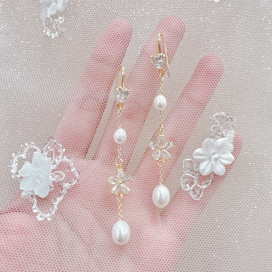 Long Pearl Earrings