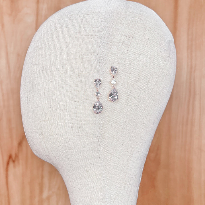 Teardrop CZ Earrings