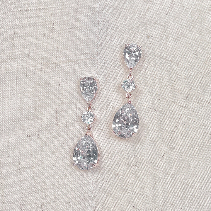 Teardrop CZ Earrings