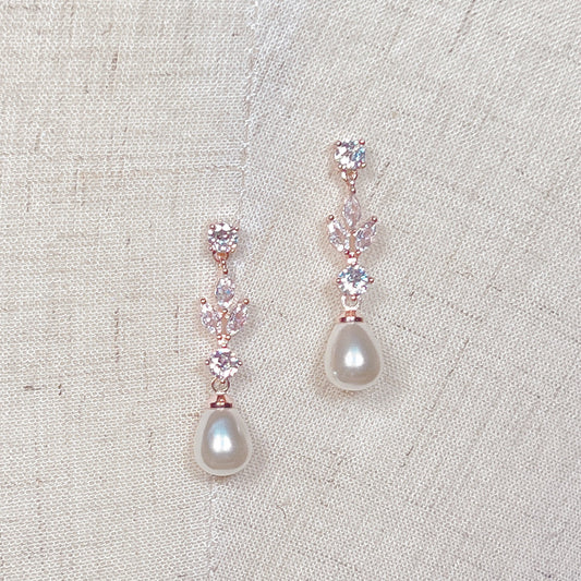 Simple Pearl Drop Earrings