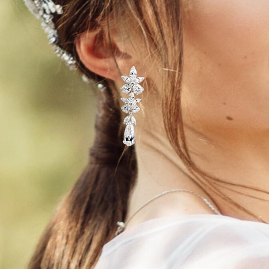 Dangle Wedding Earrings - CARRINGTON