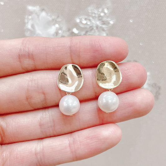Gold and Pearl Earrings