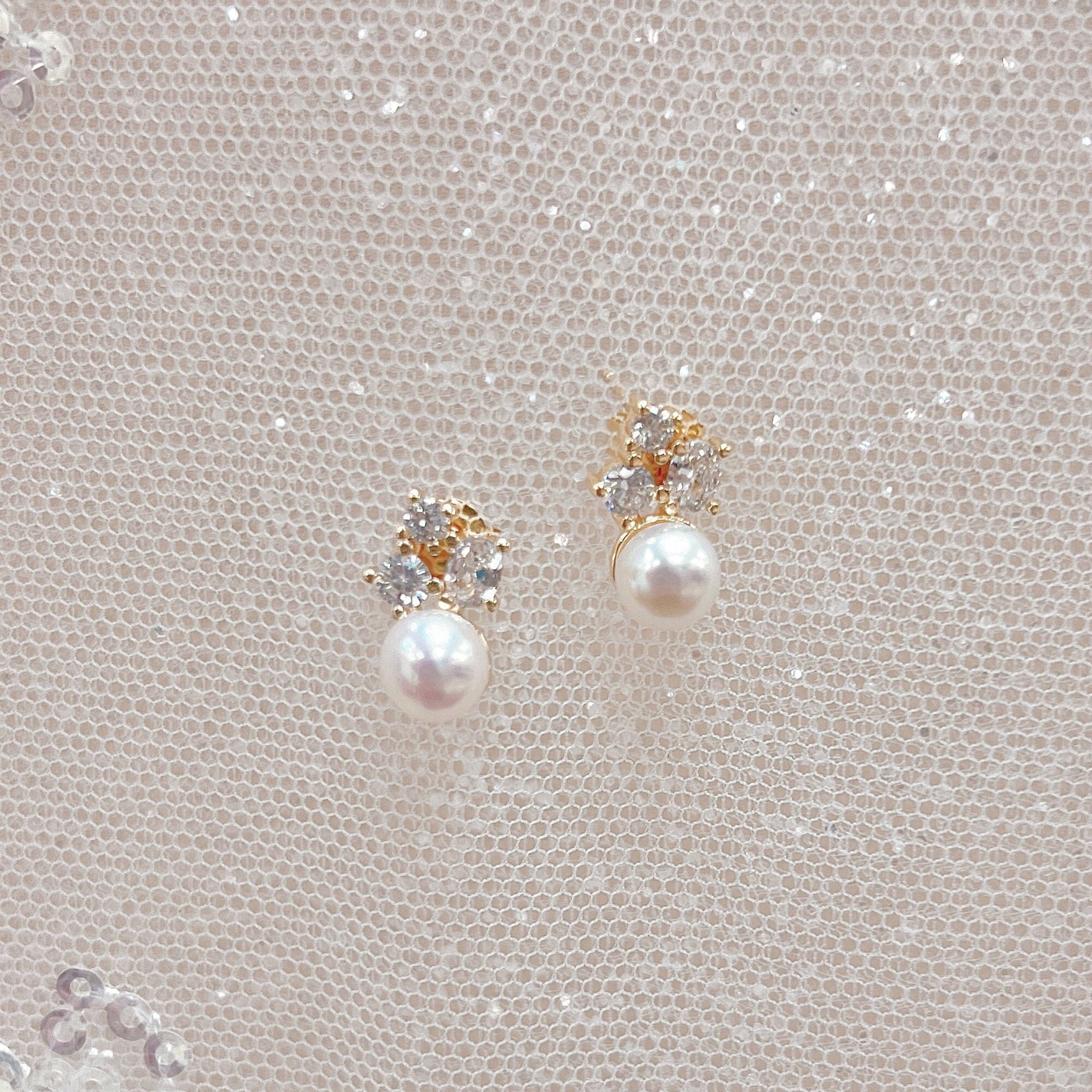 Simple Real Pearl Earrings
