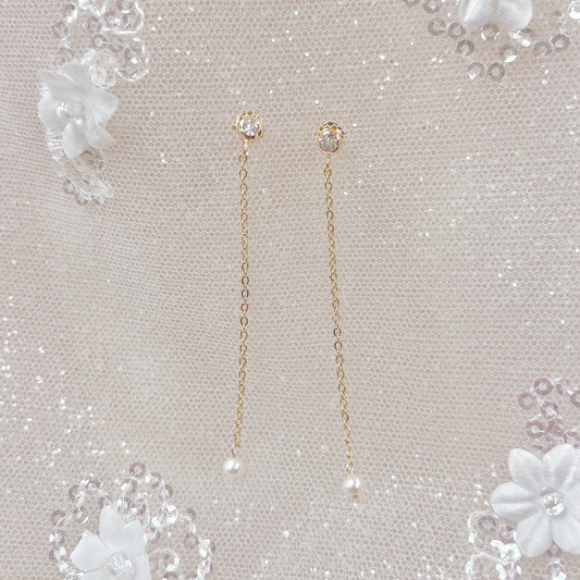 Long Pearl Earrings