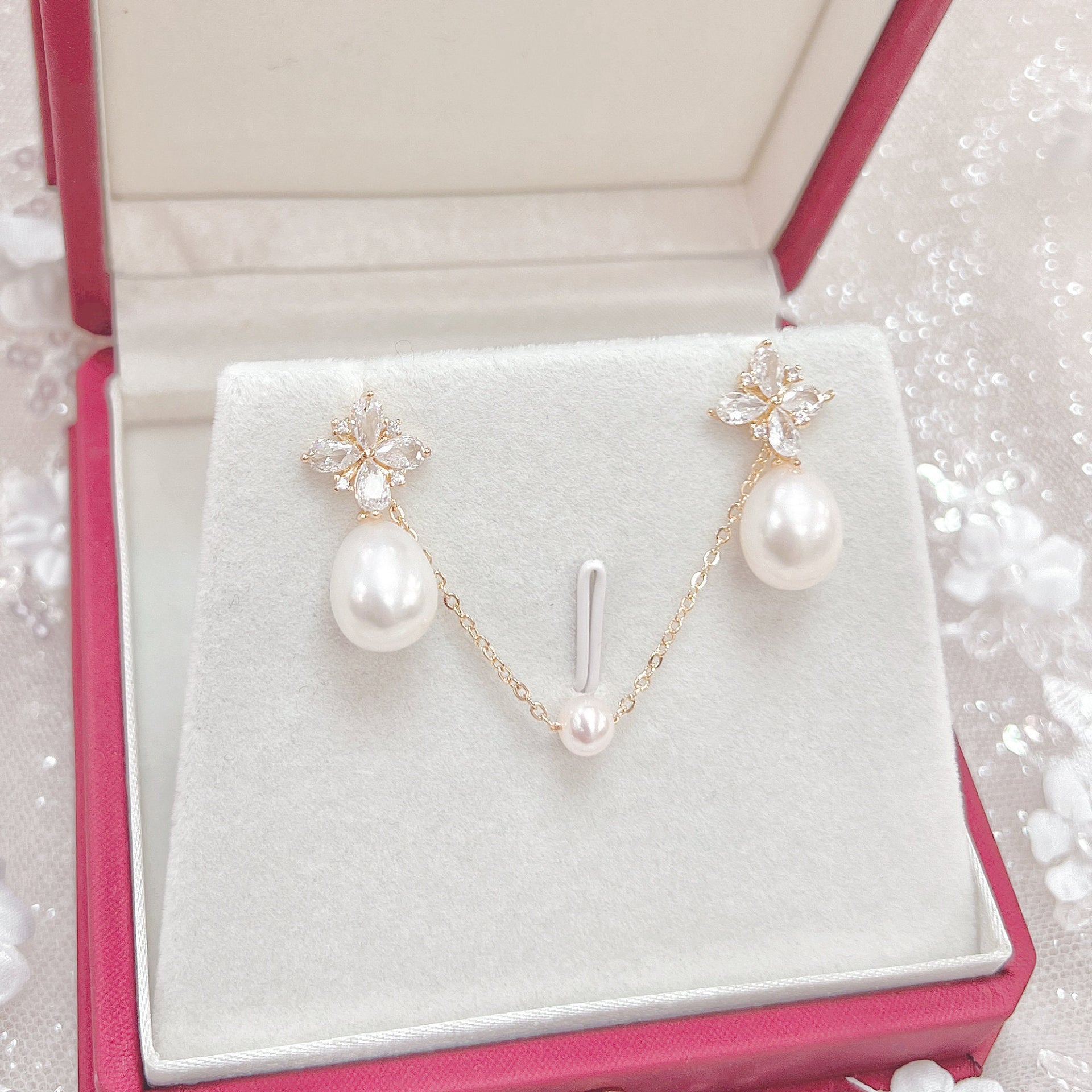 Real Pearl Flower Set